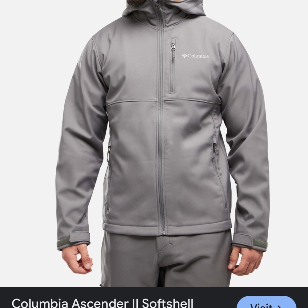 Columbia Gray Performance Jacket Soft-Shell Design